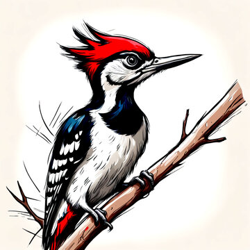 recommend clip art: woodpecker on tree            