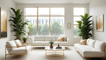 Fototapeta premium Photo interior modern design room 3d illustration