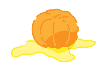 剥いたみかんのイラスト