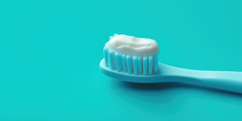 Toothbrush and Toothpaste Close-Up on Pastel Background