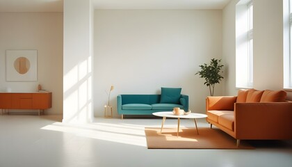 Photo interior modern design room 3d illustration