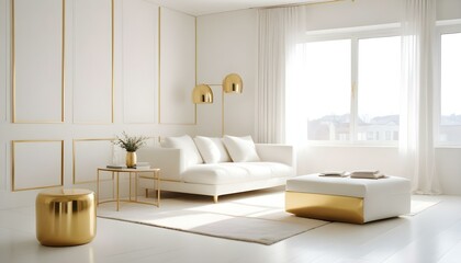 Photo interior modern design room 3d illustration