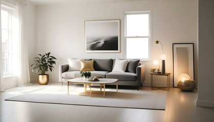 Photo interior modern design room 3d illustration
