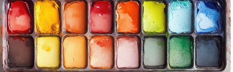 Fototapeta premium Explore the Vibrant World of Watercolor Paints and Artistic Expression