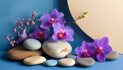 still life with orchid flowers