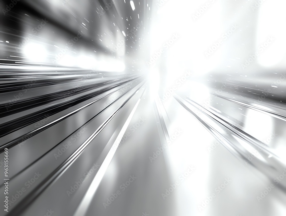 Poster abstract grey and white speed lines.