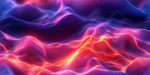 Obraz premium abstract neon glowing wavy background, futuristic wallpaper