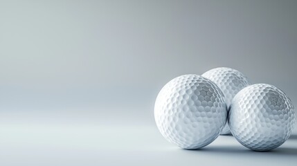 Engraved golf ball set, luxury sports gift, 3D illustration