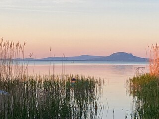 sunset on the lake