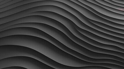 Dark Curved Layers Background Design Monochromatic Flowing Wavy Pattern