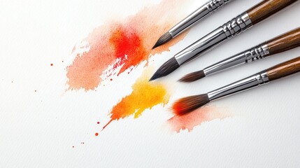 Fototapeta premium Explore the Beauty of Watercolor Painting with Vibrant Brushes and Techniques