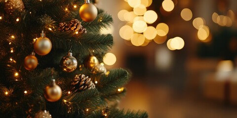 Detailed View of a Beautifully Adorned Christmas Tree