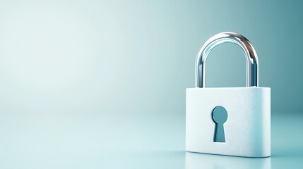 Fototapeta premium Closeup of a padlock symbolizing security, data protection, and privacy. Ideal for cybersecurity, safe, and secure content themes.