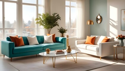 Photo interior modern design room 3d illustration
