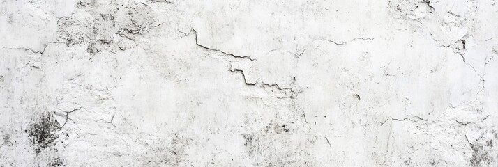 Obraz premium White old concrete wall light grunge texture wide banner format background with copy space for text. Grunge light gray Soft white texture