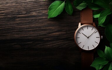 Sentimental handmade watch with personalized initials, 3D illustration