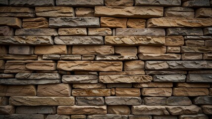 Obraz premium Stacked stone wall texture backround