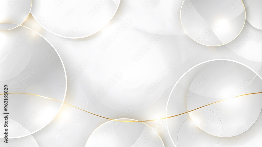 Aufkleber abstract white circle shape with digital hi-tech background technology. white background with circle