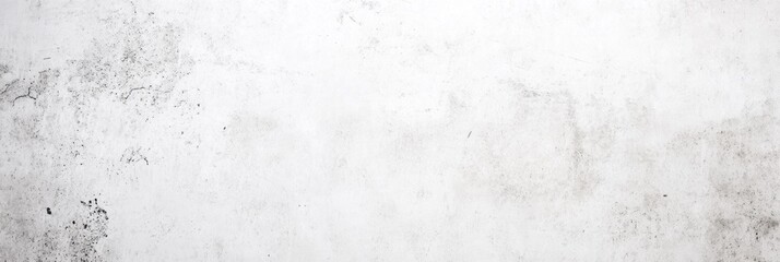 White old concrete wall light grunge texture wide banner format background with copy space for text. Grunge light gray Soft white texture