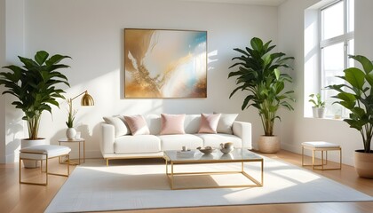 Photo interior modern design room 3d illustration