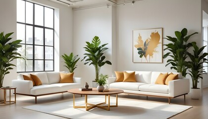 Photo interior modern design room 3d illustration