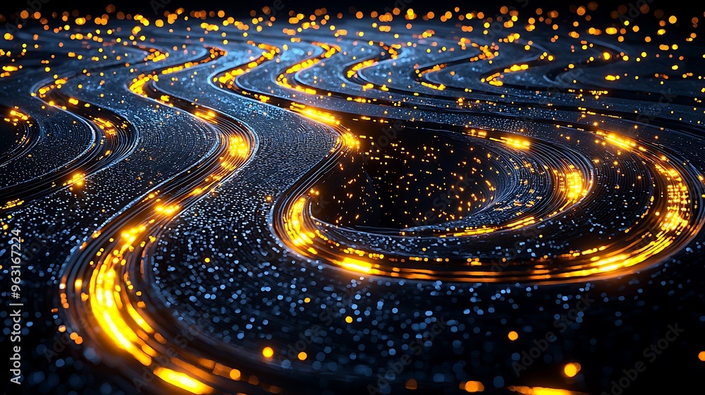 Poster abstract lights and bokeh glow in a mesmerizing dance of color and motion.