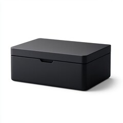 IKEA Matte Black Storage Box with Hidden Compartments - Minimalist Design