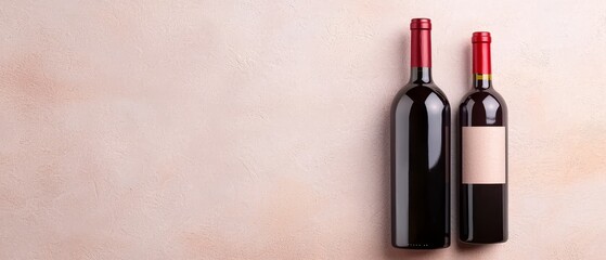 Obraz premium Embossed wine label, unique original design, 3D illustration