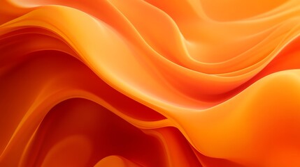 Obraz premium Abstract orange fabric with flowing curves