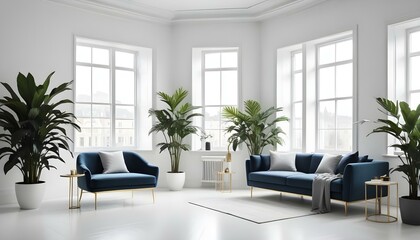 Photo interior modern design room 3d illustration