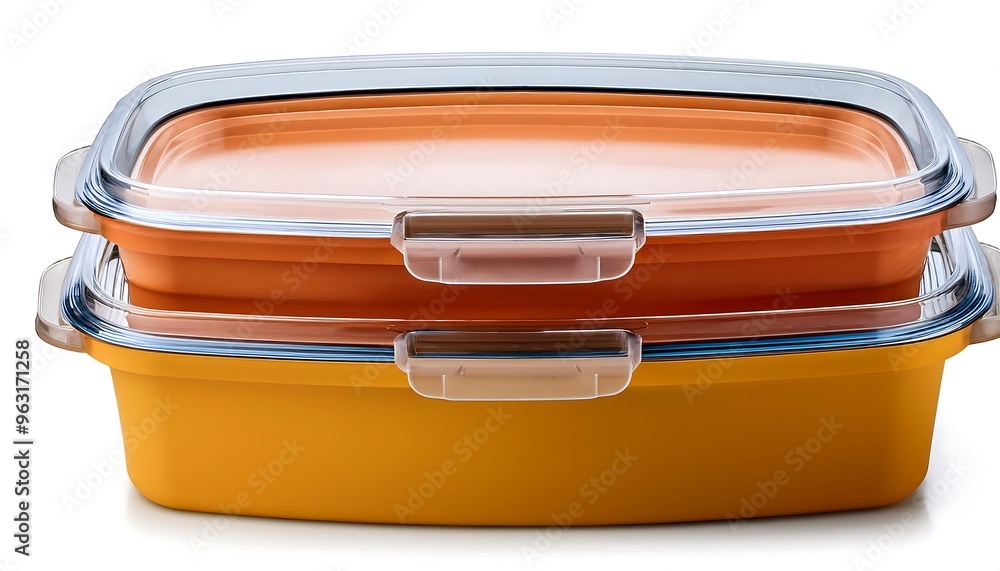 Aufkleber clipping path for food storage containers - containers cut out with full depth of field.