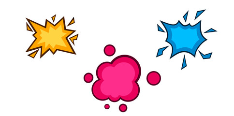 Comic speech element set illustration