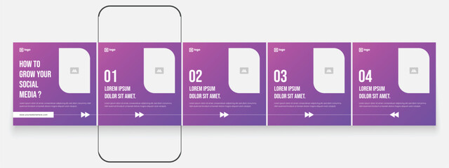 LinkedIn carousel post, social media Instagram carousel post, modern and editable business carousel template design © Tarek Digital