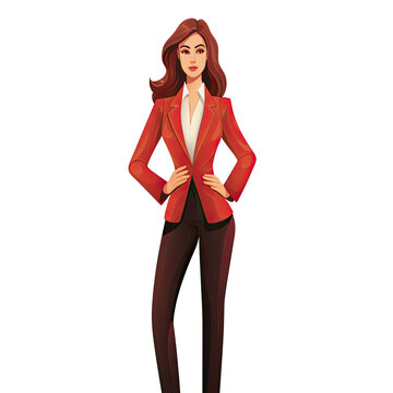 An illustration of a businesswoman