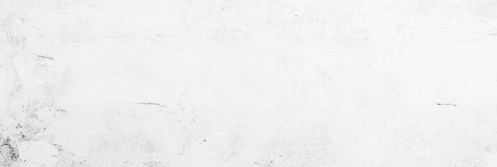 Fototapeta premium White old concrete wall light grunge texture wide banner format background with copy space for text. Grunge light gray Soft white texture