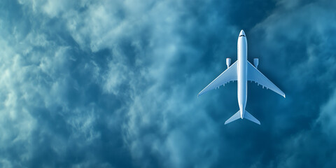 Airplane flying through a cloudy sky during daylight hours