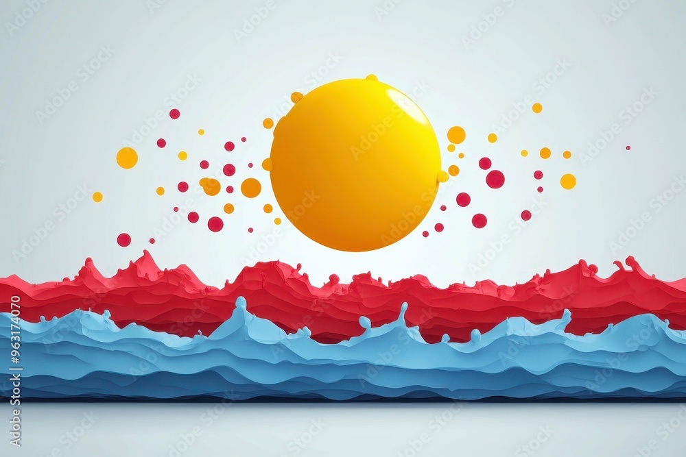 Poster simplified calorie counting apps with colorful visuals showing the balance between energy consumed a