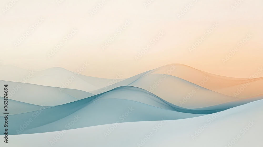 Fototapete Detailed shot of a minimalist abstract background with soft, muted colors and gentle gradients, evoking a sense of calm and simplicity