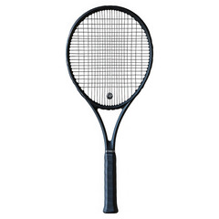 Black tennis racket isolated on a transparent background png file no background png file