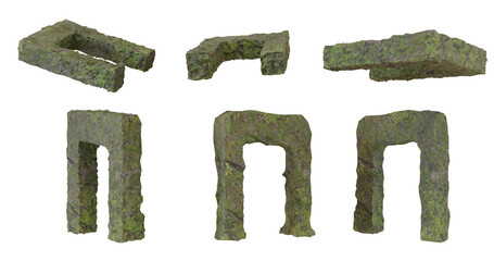 Stone archway kit for miniature gaming and model building