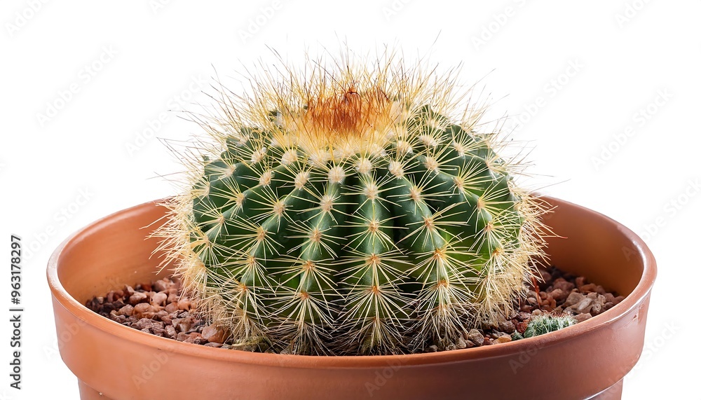Poster clipping path for miniature cacti- - small cacti cut out with full depth of field
