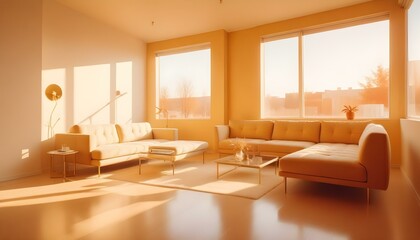 Fototapeta premium Photo interior modern design room 3d illustration