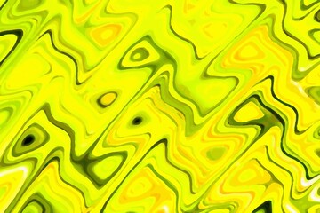 A yellow decorative painting depicting a drawing in the shape of curved lines. Egypt style.