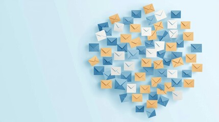 Influencer outreach, sending direct messages, flat design illustration