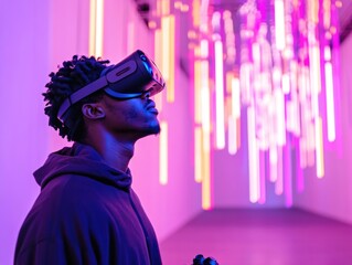 VR Explorer in Colorful Room