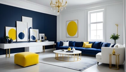 Photo interior modern design room 3d illustration