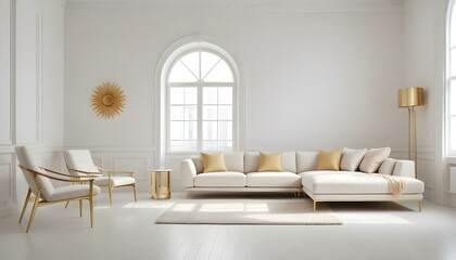 Photo interior modern design room 3d illustration