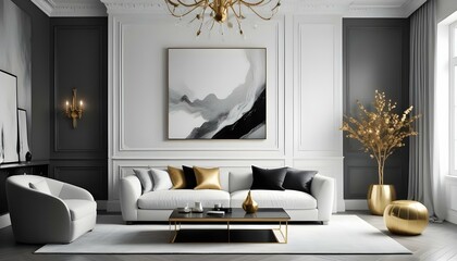 Photo interior modern design room 3d illustration