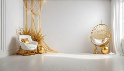 Photo interior modern design room 3d illustration