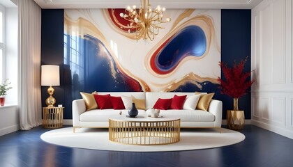 Photo interior modern design room 3d illustration
